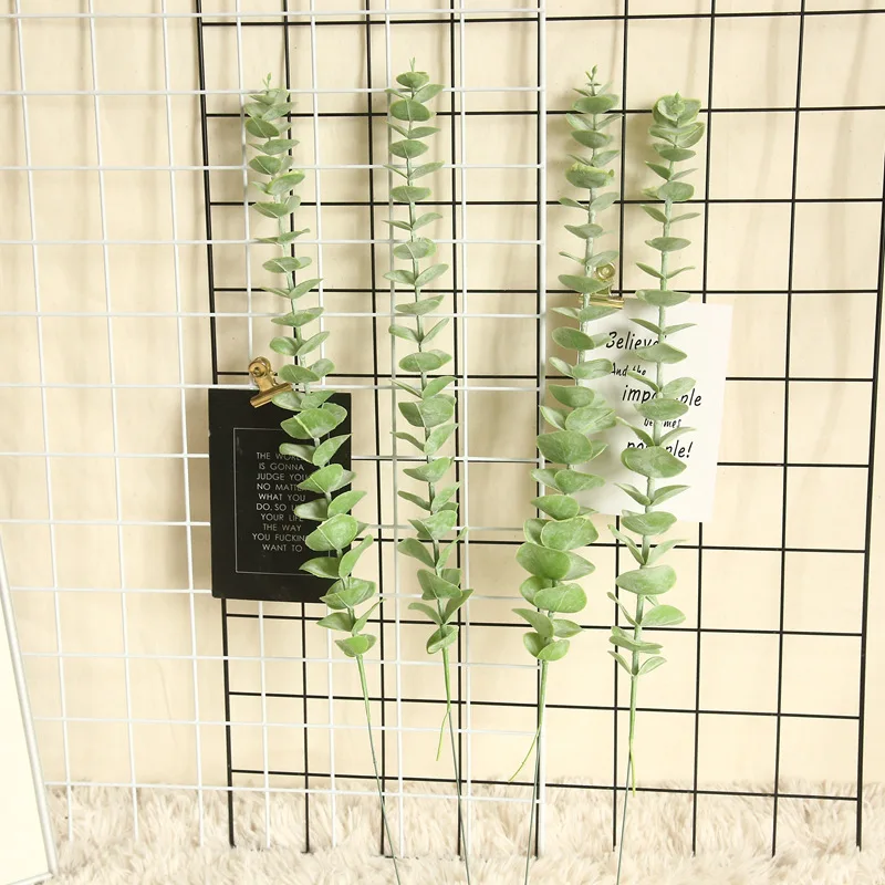 

1 Piece Simulation Eucalipto Single Artificial Eucalyptus Leaf Artificial Plants For Wedding Shooting Prop Home Decoration