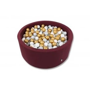 Сухой бассейн &quotКофе с шоколадом&quot 1 м высота 40 см + 200 шариков (белый серый