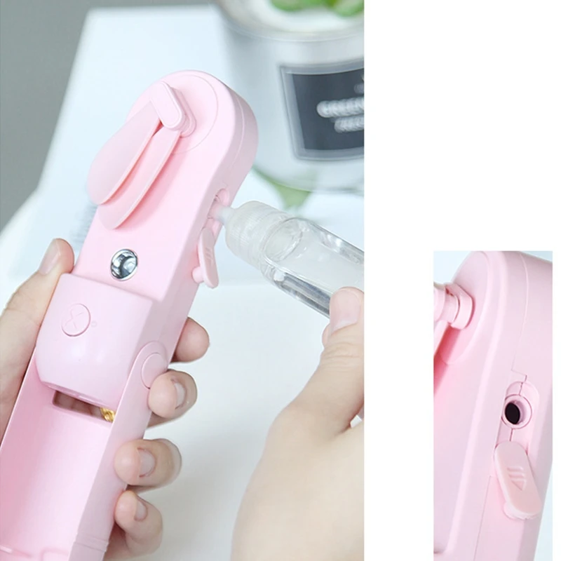 

Portable Handheld Spray Fan Mini Personal USB Spray Humidifier Mini Foldable Fan 10 hs Run Time for Travel Wholesale&Drop Ship