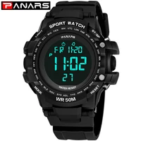 panars fashion watch men waterproof alarm clock electronic led luminous digital watches sports classic watch montre homme