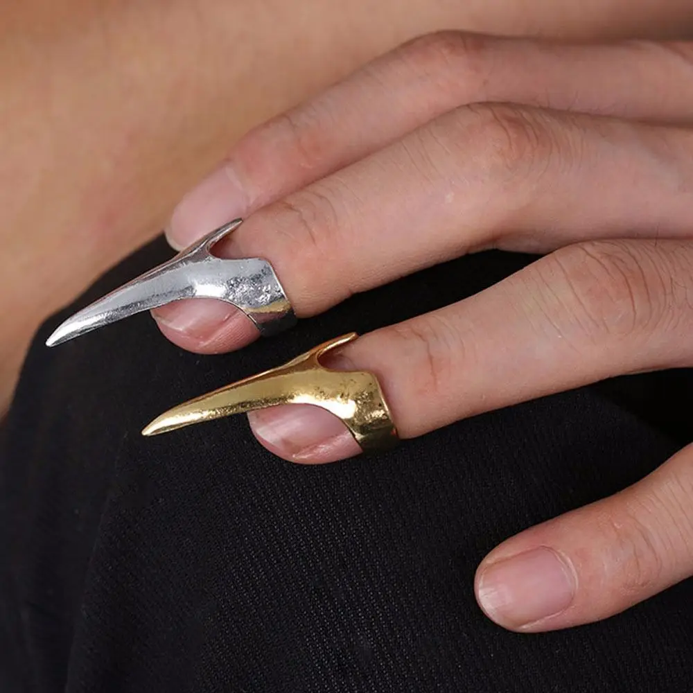 5 шт. винтажные бронзовые кольца в стиле панк-рок готика на кончик ногтя с шипами