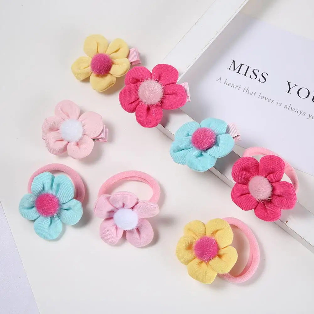 Эластичные резинки для волос с цветами в Корейском стиле красивые аксессуары
