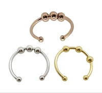 the new smooth decompression anxiety bead ring keeps the color and does not fade and can turn the ring for women