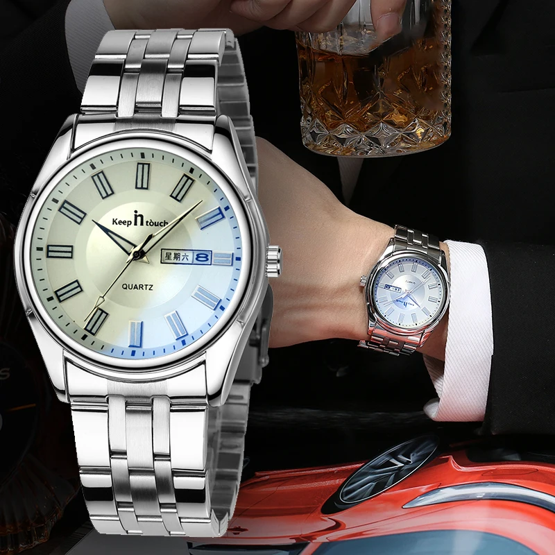 Горячая Мода Светящиеся Часы мужские 2019 Неделя дисплей часы водонепроницаемые