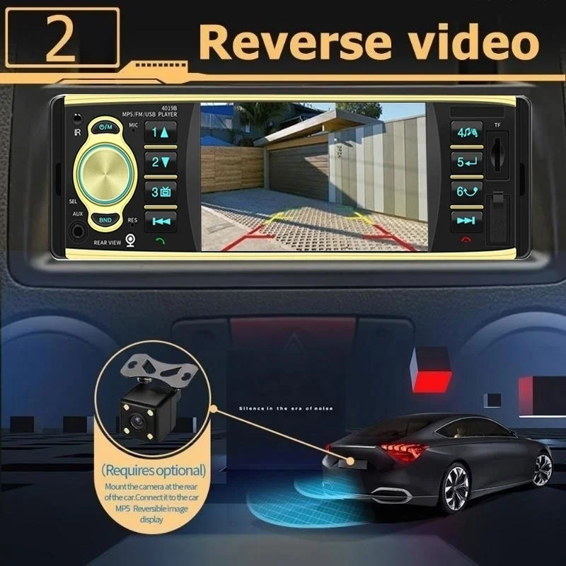 Автомобильный MP5 плеер с экраном 4 1 дюйма HD Bluetooth 1DIN громкая связь USB/AUX/FM стерео