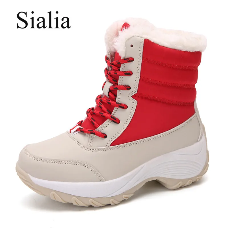 Sialia/зимние ботинки для девочек; детская обувь; детские зимние ботинки; обувь для мальчиков; водонепроницаемые кожаные теплые детские сапоги с плюшевой подкладкой;