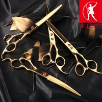 helgem professional pet grooming scissors set 7 0 inch cutting thinning curved scissors