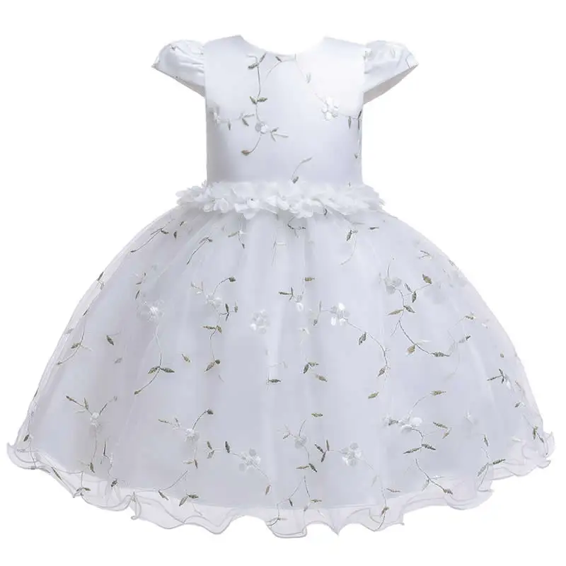 Girls Party Dress G Праздничное платье с цветочным рисунком для маленьких девочек; торжественный костюм для малышей; свадебное платье с цветочным принтом для девочек; кружевное бальное платье без рукавов с цветочным принтом - Цвет: Girls Party Dress G