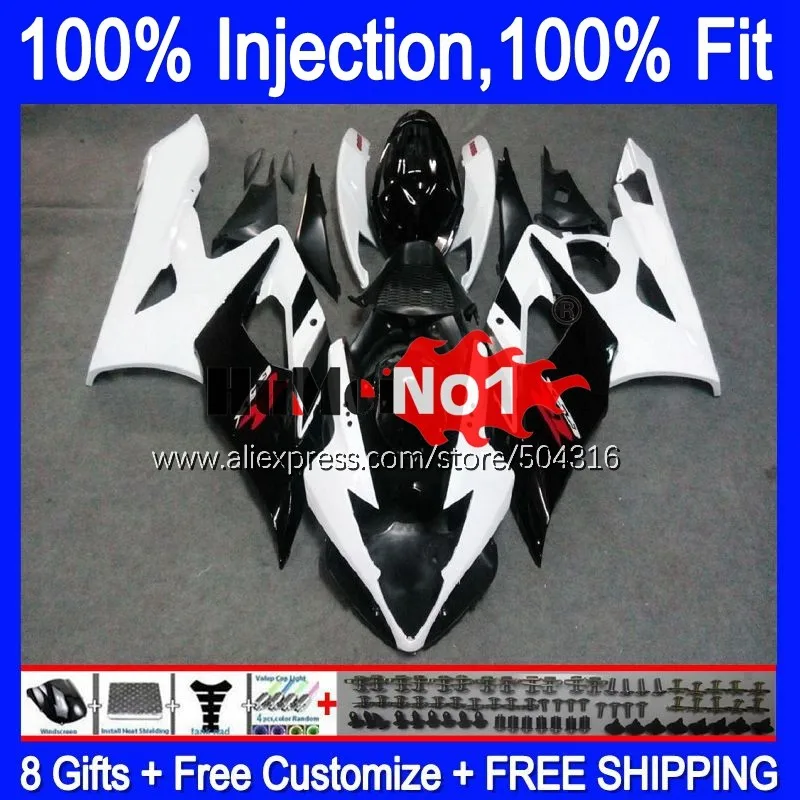 

Injection For SUZUKI 1000CC GSXR-1000 GSXR 1000 21MC.4 GSX-R1000 GSX R1000 05 K5 GSXR1000 2005 2006 05 06 White Black Fairings