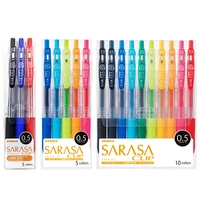 3pcs5pcs10pcsbox zebra sarasa gel pen set multicolored ink ballpoint pen 0 5mm refill pens for writing drawing stationery