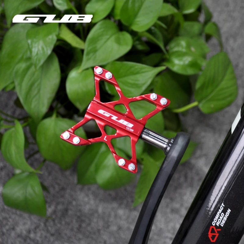 Велосипедные педали GUB GC009 MTB BMX 3 подшипника платформа 240 г/пара CNC AL6061 + ось Cr Mo|platform
