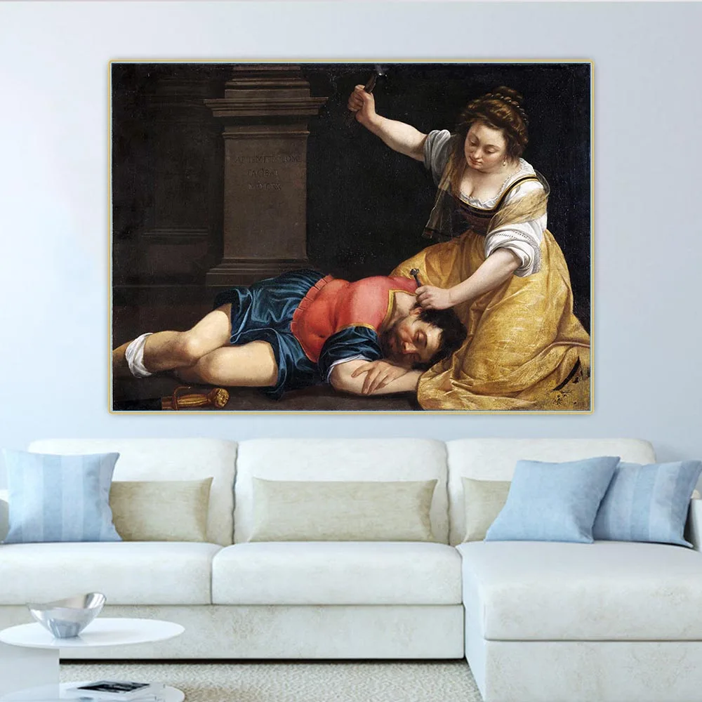 

Картина маслом Artemisia Gentileschi «Giaele and Sisara», эстетичный художественный постер для украшения дома, гостиной