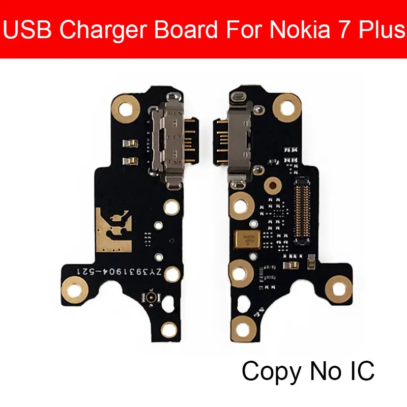 Плата зарядного устройства для микрофона и Usb для Nokia 7 plus TA-1049 1055 1062 разъем для зарядки через USB порт плата для ремонта гибкого кабеля - Цвет: Copy No IC