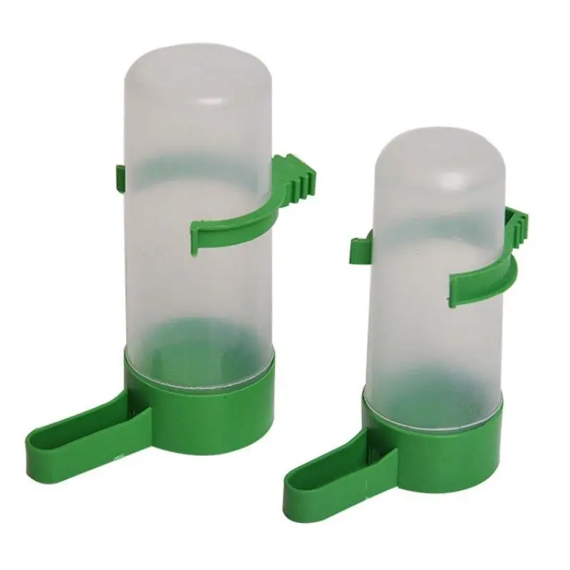 

4x Pet Bird Cage Water Drinke Automatic Aviary Bird Parrot Container Waterer Clip Hanging Plastic Clip For Aviary Cage