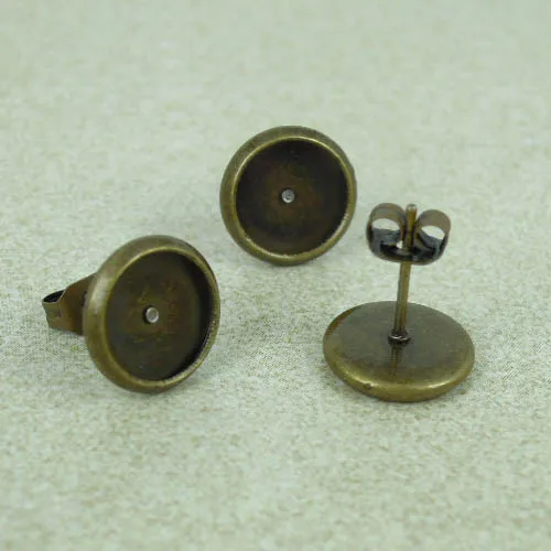 Стеклянные серьги капельки в Форме Кабошона круглые и гладкие ободки форме