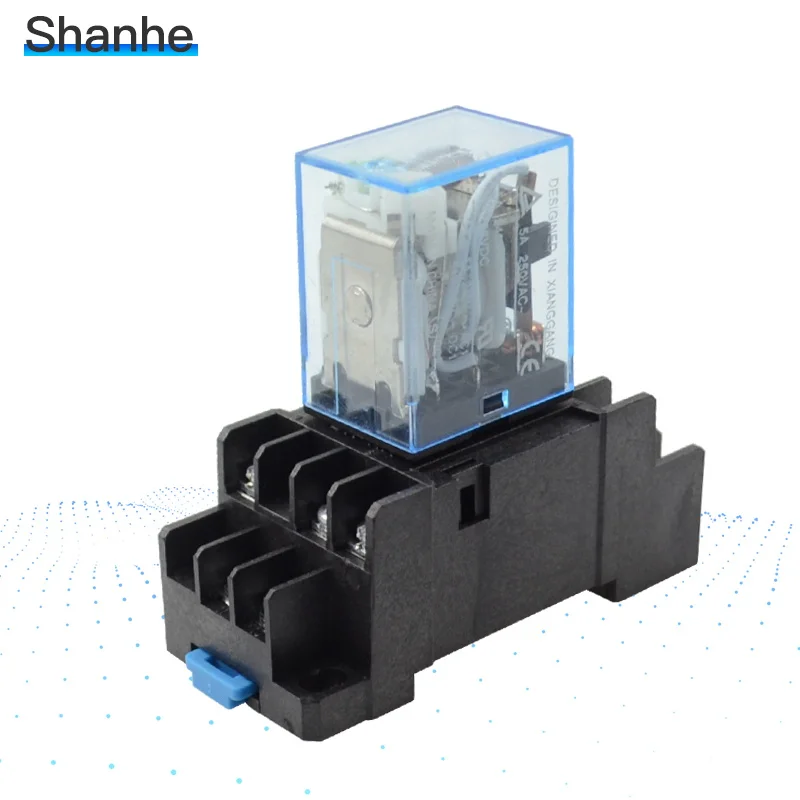 Силовое реле MY3NJ миниатюрное 11 контактов флуоресцентная база | Строительство и