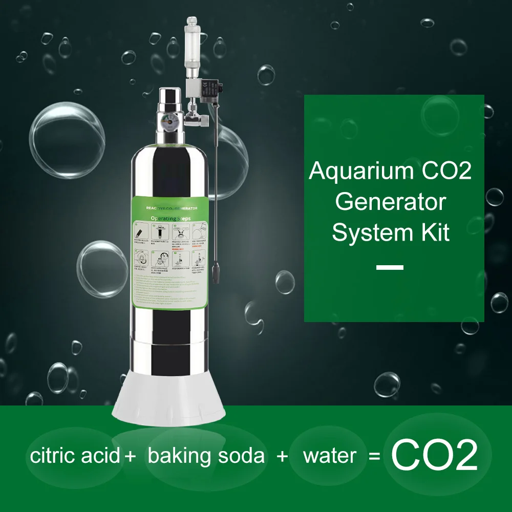 

2L Aquarium CO2 Generator System CO2 Cylinder Generator System with Solenoid Bubble Diffuser Aquarium accessories Diffuser co2