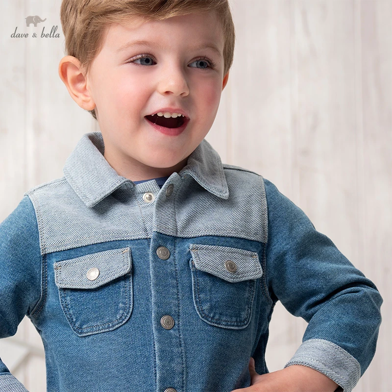 

Модное весеннее пальто с карманами для маленьких мальчиков DB16764 dave bella, детские топы, верхняя одежда для малышей