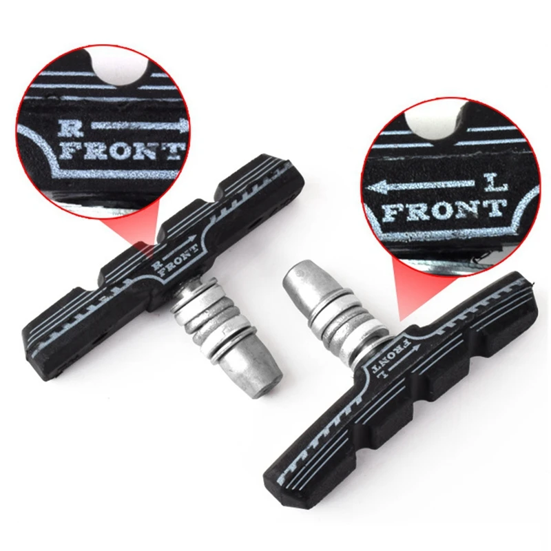 

FMFXTR 2Pair Mountain Road Bike Brake Pads Bicycle Braking V-Brake Holder Shoes Rubber Blocks Cycling Accessories