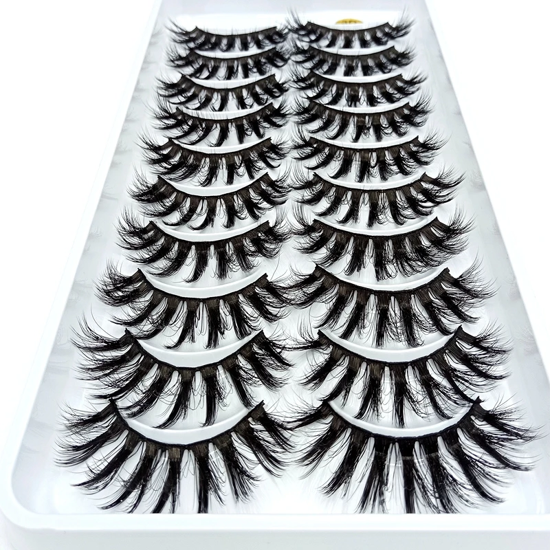 147 Мульти-стиль 10 пар 3D Мягкие норковые Накладные ресницы ручной работы пушистые длинные ресницы натуральные инструменты для макияжа глаз Искусственные ресницы - Цвет: 147