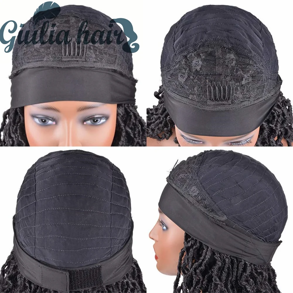 

Long Curly Headband Wig Synthetic Hair Headband Wig For Black Women Kinky Curly None Lace Front Wigs Machine Made Wigs