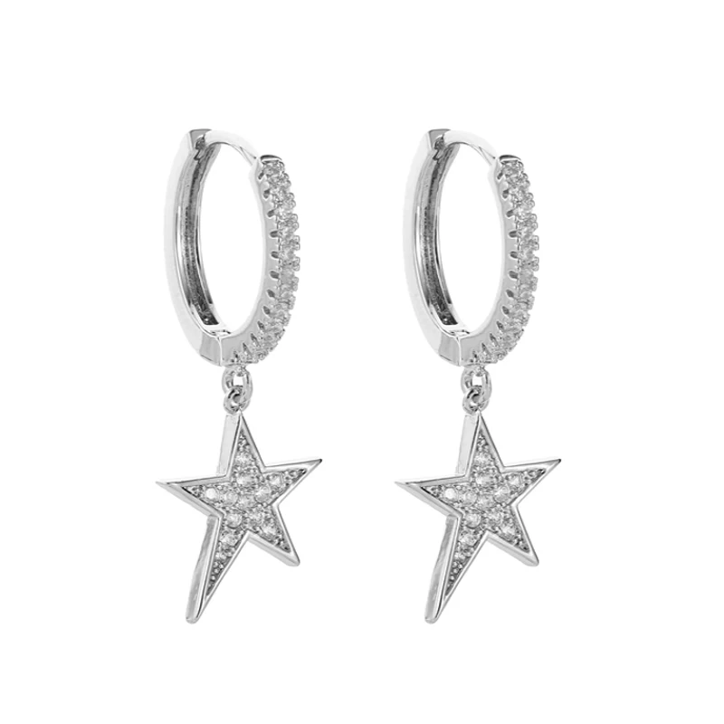 Модные Винтажные серьги с кулоном из кубического циркония кольца хорошего