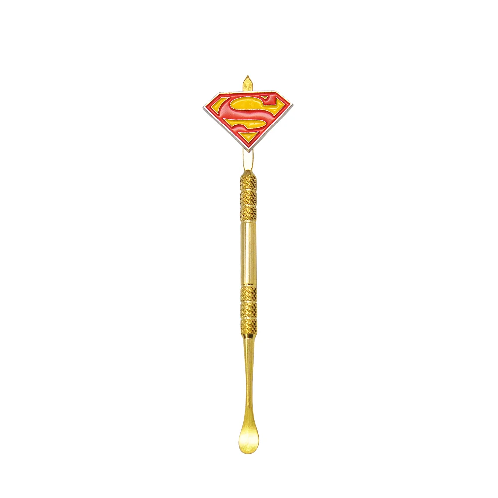 Superman-Gold HORNET нержавеющая сталь карбюратор крышка Dabber воск масло папа инструмент 4,7 дюймов ручка масло воск каверс инструмент концентраты курительная вода труба - Цвет: Superman-Gold