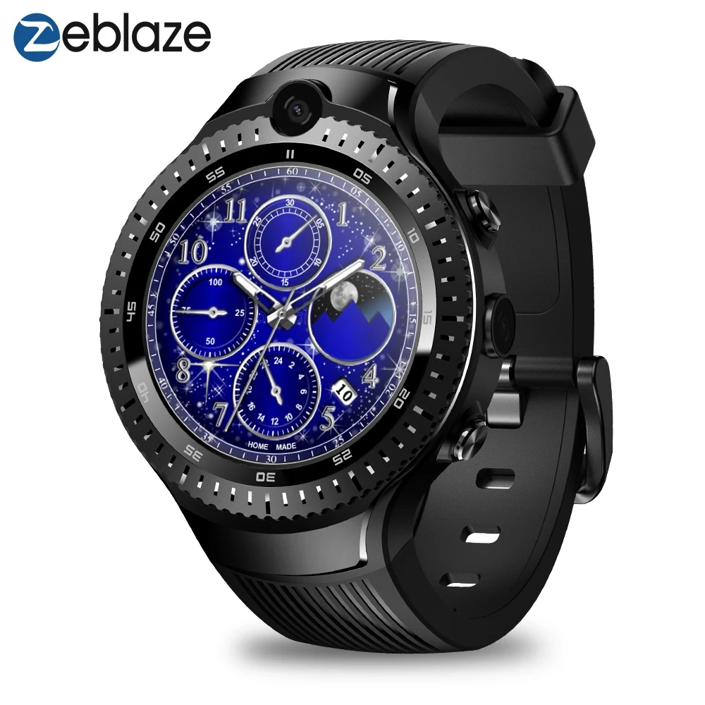 Смарт часы Zeblaze 4 с двойной камерой 5 Мп + МП Android 1 дюйма GPS/GLONASS 16 ГБ|Смарт-часы| |