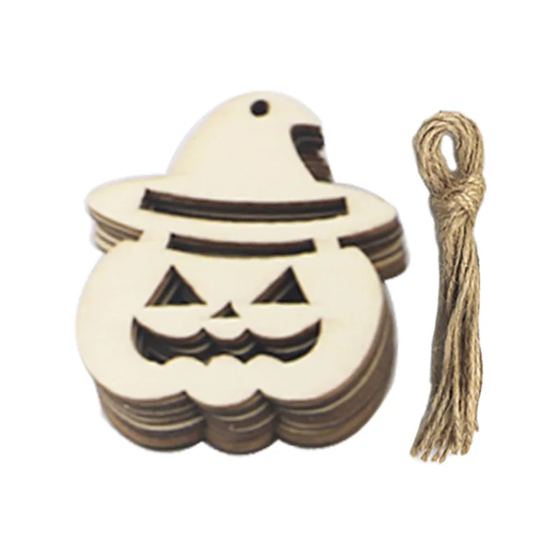 Деревянные украшения в виде тыквы для Хэллоуина дверей настенные или на Хэллоуин