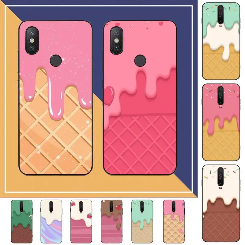 

FHNBLJ Ice Cream Phone Case for Redmi Note 8 7 9 4 6 pro max T X 5A 3 10 lite pro