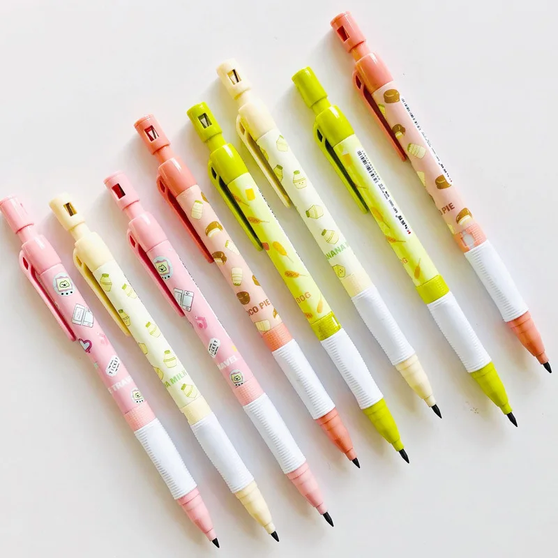 

48 pcs/lot 2.0mm Ice cream Mechanical Pencil Cute Automatic Pen For Kids gift School Office writing Supplies korean stationery