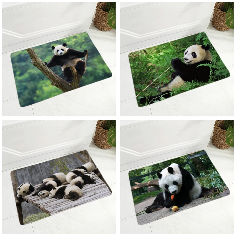 Super Soft Flannel Cute China Panda Doormat Non-Slip 40x60cm Rug Dining Hall Decor Animal Floor Door Mat for Children Room | Дом и сад