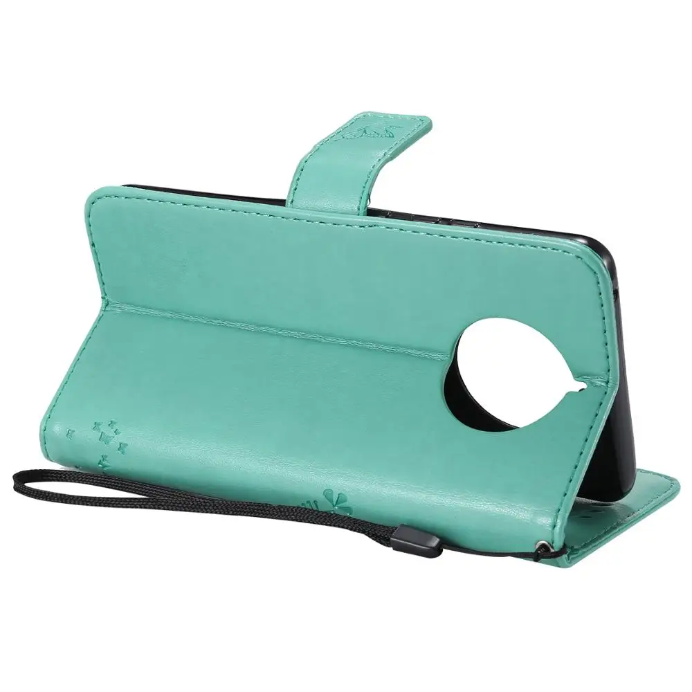 Кота и дерева откидной Чехол-кошелек с подставкой из искусственной кожи для