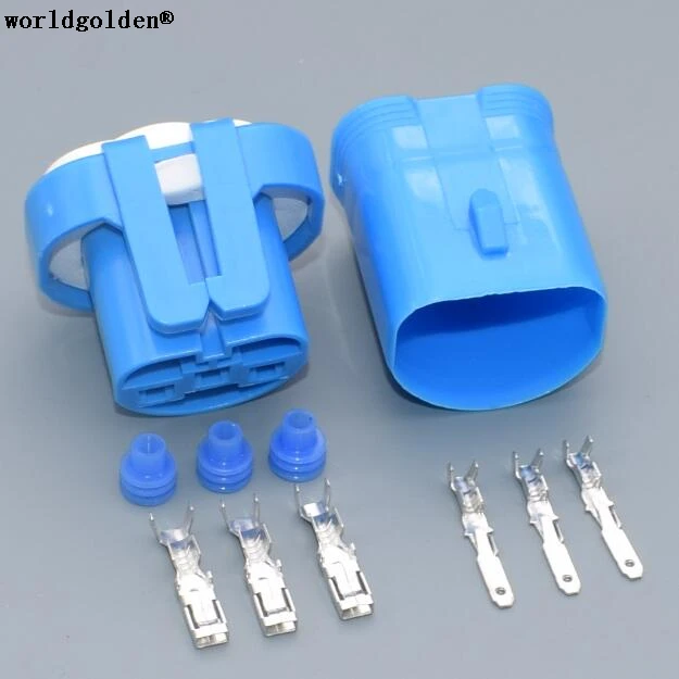 Гнездовой и мужской адаптер Worldgolden, 3 контакта, комплект коннекторов для галогеновых ламп 9004 HB1 9007 HB5 HID, водонепроницаемый