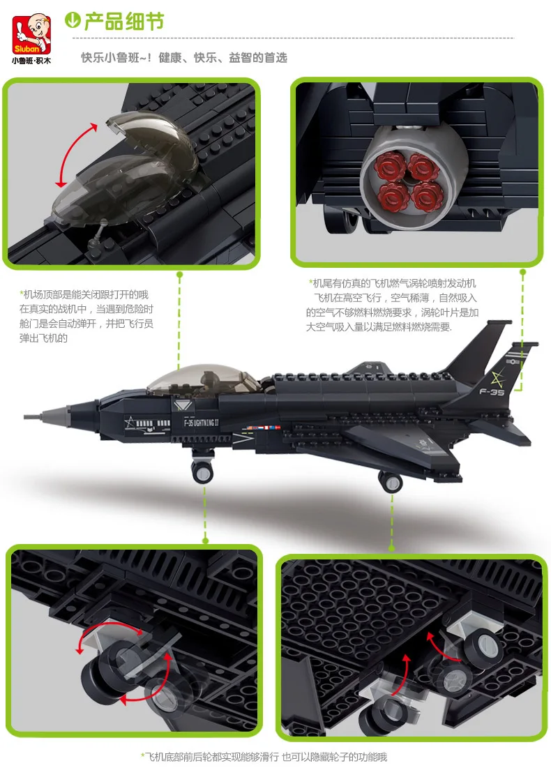 Модель Sluban строительные блоки морская подводная лодка военный корабль самолет Aircrafted Перевозчик военный корабль боевой крейсер Фрегат игрушки