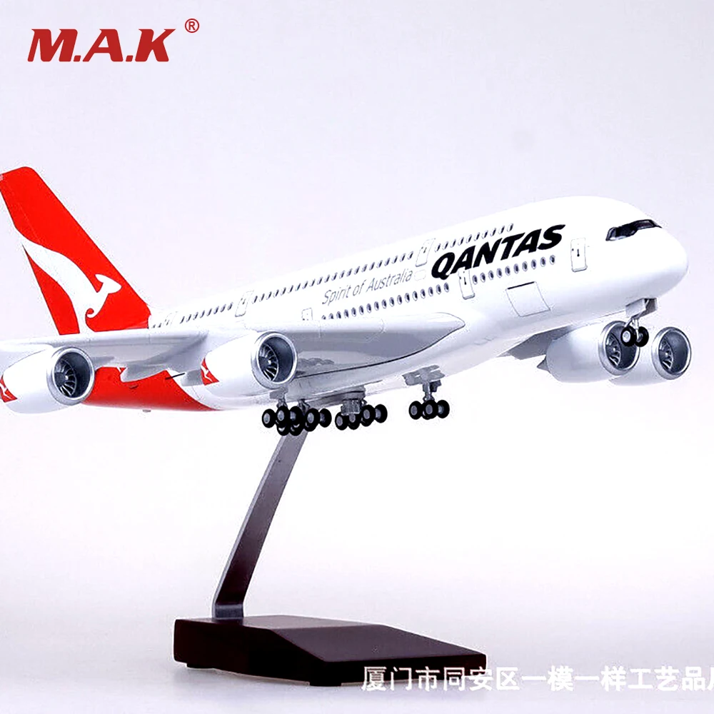 

45,5 см Qantas дыхательные пути A380 пассажирский самолет 1/160 смолы Airline самолета игрушка в подарок