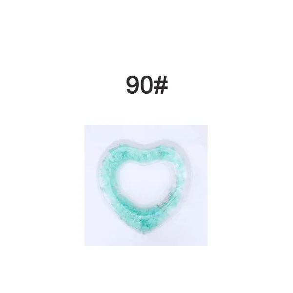 Green 90 Перо сердце круг для плавания женщина надувной круг для взрослых для плавания бассейн круг Летний пляж надувной буй - Цвет: Green 90