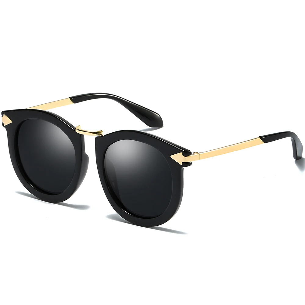 Классические ретро круглые солнцезащитные очки с покрытием женские брендовые