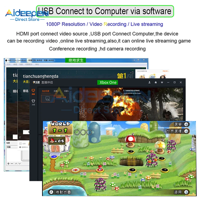 Мини-карта видеозахвата USB 2 0 HDMI видео Захват коробка для записи PS4 игра DVD