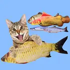 Кошки искусственные плюшевые в форме рыбы кошачья мята уход за зубами чистая жевательная игрушка для кошек Интерактивная тренировка