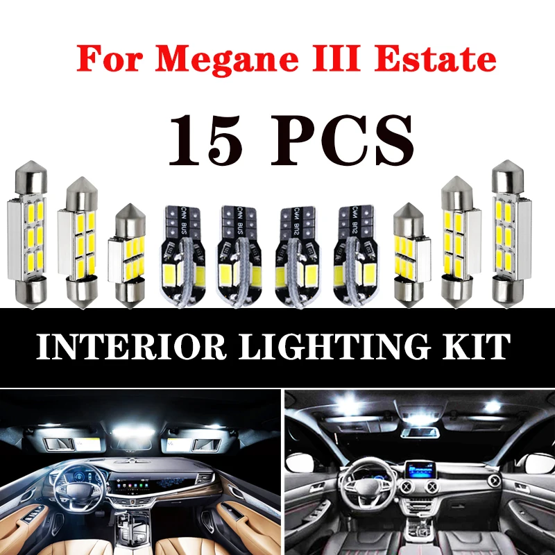 Светодиодная лампа для чтения салона автомобиля 100% белый свет без ошибок Renault Megane