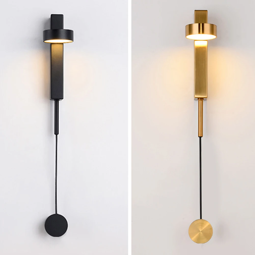 

Restaurant Sconces Home Decor Iron Art Modern Balcony LED Wall Light Nordic Style Hotel Knob Switch Rotation Dimming Bedroom