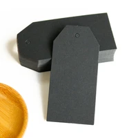 500pcs 4 5x9 5cm blank black cardboard price hang tag retro diy kraft paper gift label present to from message cards