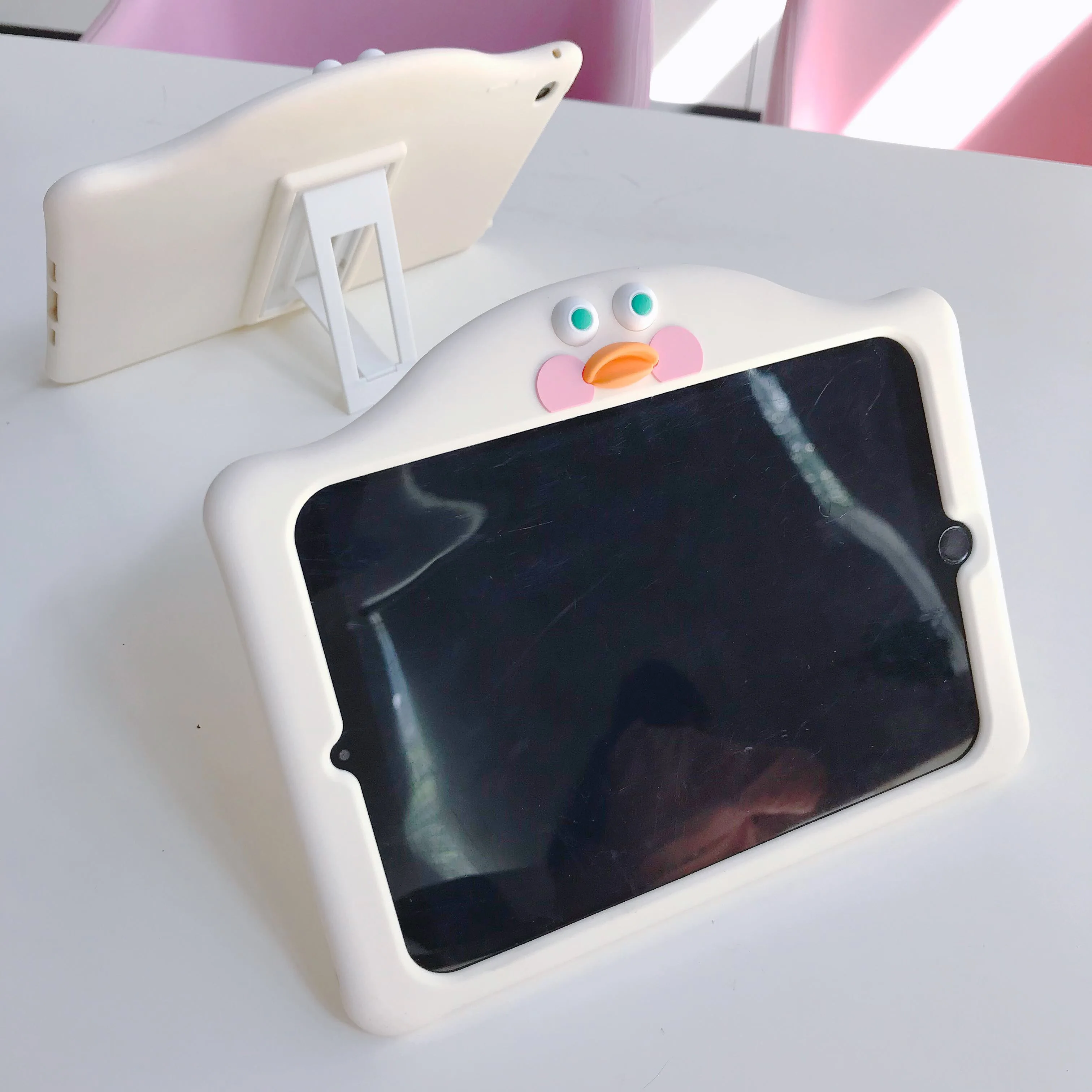 Силиконовый чехол-подставка для iPad 7 мультяшная утка 10 2 дюйма A2197 A2198 A2200 милый
