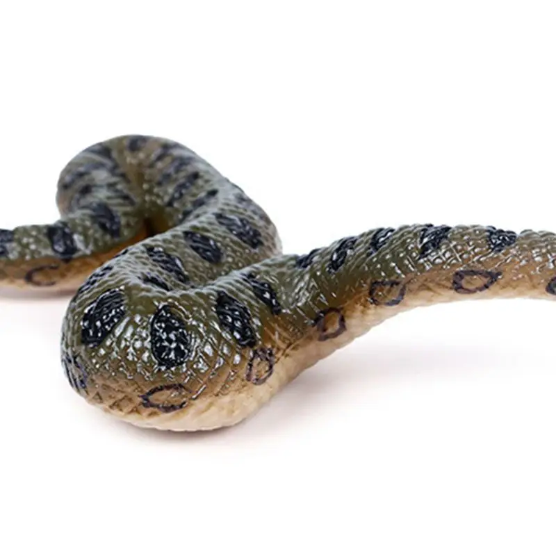

Realistic Rubber North Us Green Anaconda Toy Fake Snake Scary Halloween Props Jokes Prank Gift