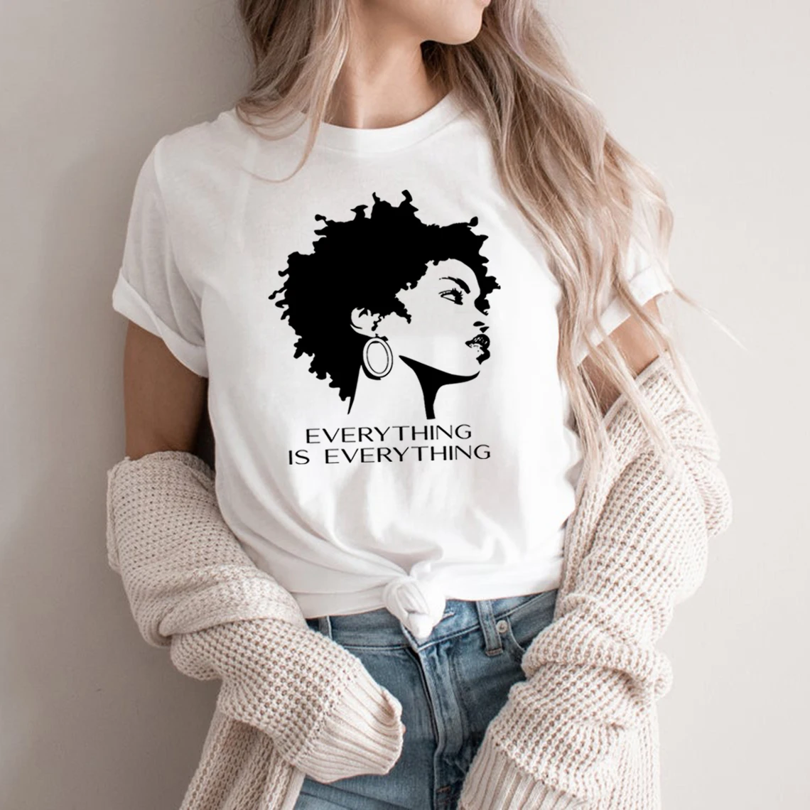 

Music Hip Hop Tee Concert Artist Shirt Lauryn-Hill T-Shirt Everything Is Everything Black Girl Magic Tee Women Tops
