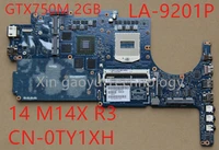 original for dell for alienware 14 m14x r3 laptop motherboard gt750m var00 ty1xh 0ty1xh cn 0ty1xh la 9201p ddr3 100 fully test