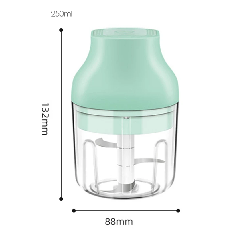 

Mini Electric Food Meat Juicer Household USB Garlic Chopper Cordless Masher Onion Vegetable Kitchen Blender 250ML
