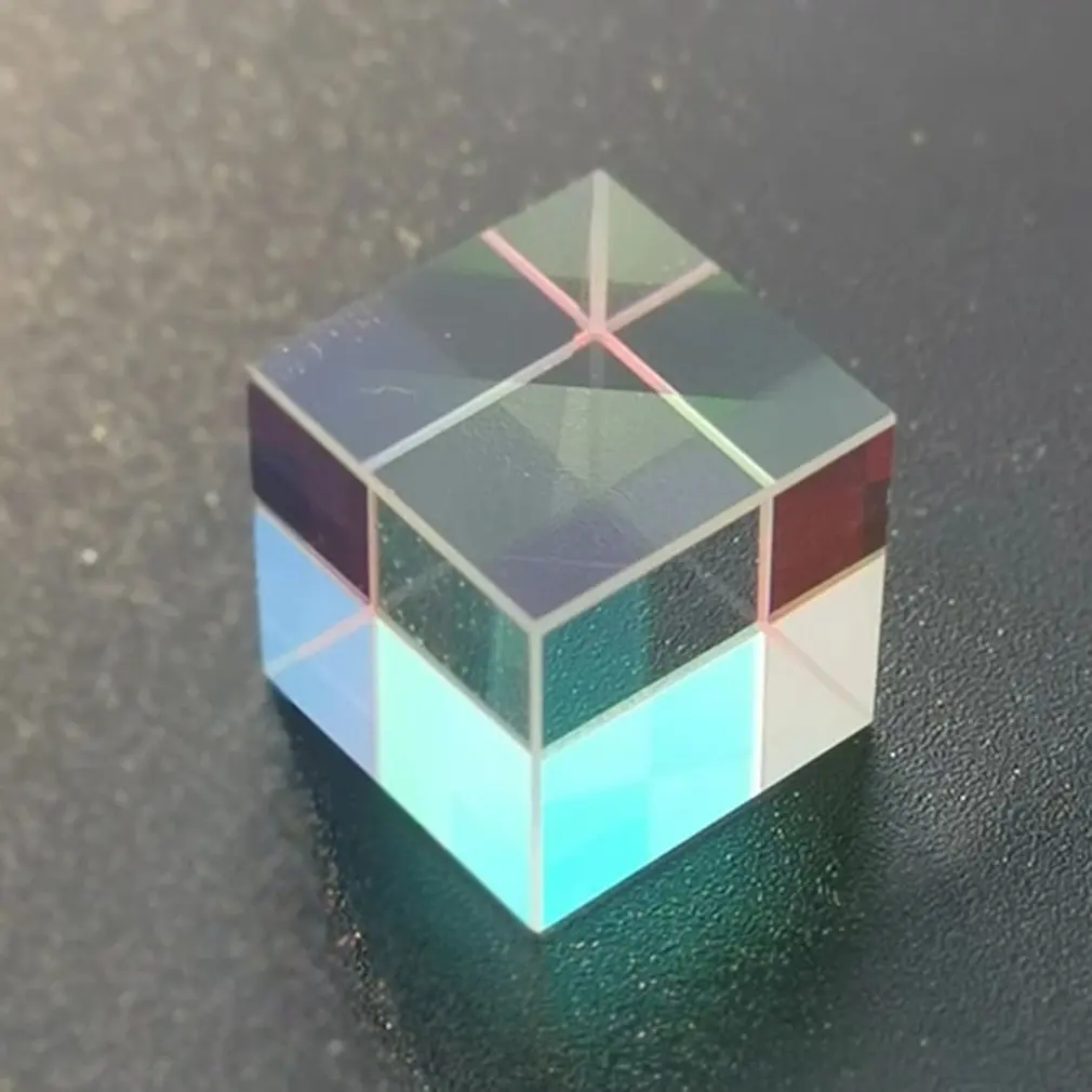 

Science Cube Square Optical Prism Photography Props With Hexahedral Prism Home Decoration Colorful Prism Glass