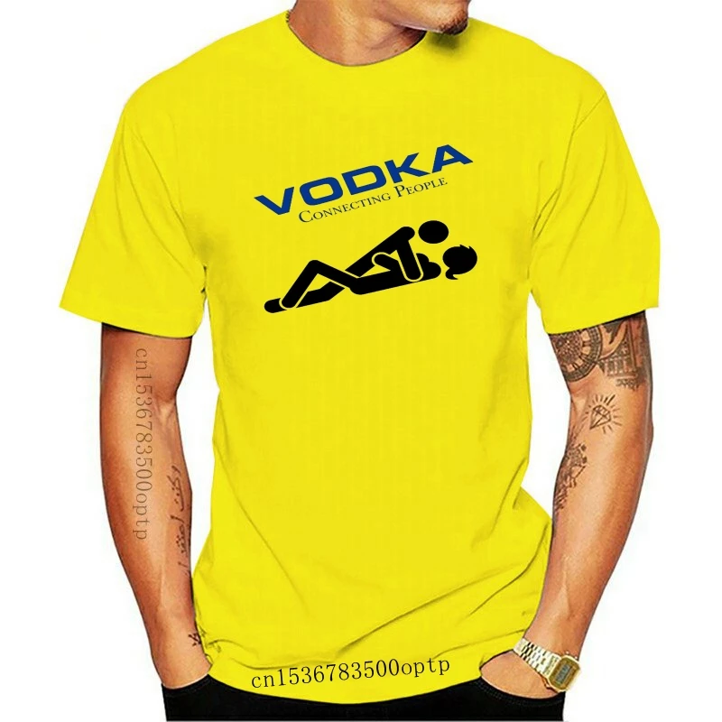 

New t shirt Mens Womens T-shirt vodka connecting people birthday gift funny joke